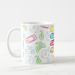 Gaming EAT SLEEP GAME REPEAT - Text anpassen Kaffeetasse