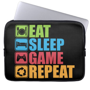 Gaming - Essen, Schlafen, Spiel, Wiederholen - Gam Laptopschutzhülle