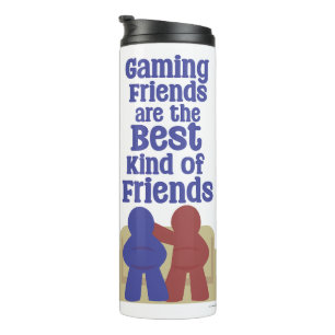 Gaming-Freunde sind der beste Spaß Meeple-Design Thermosbecher