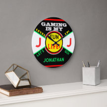 Gaming Fun Life Room Name Schwarz Gelb Grün