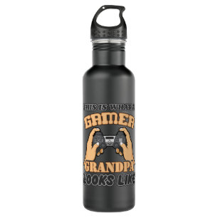 Gaming Game Gamer Vater Daddy Console Geschenk Ide Edelstahlflasche