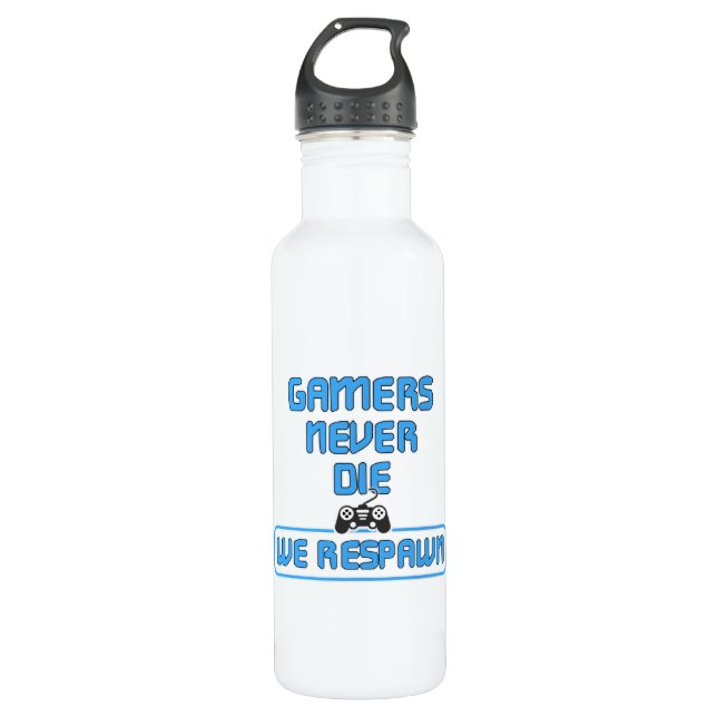 Gaming Game Gamer Video Game Console Geschenk Idee Edelstahlflasche (Vorderseite)