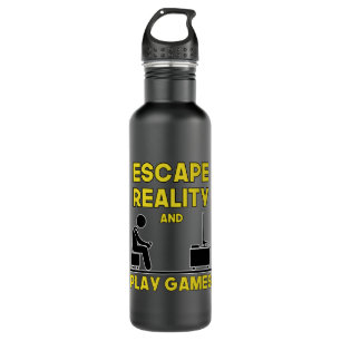 Gaming Game Gamer Video Game Console Geschenk Idee Edelstahlflasche
