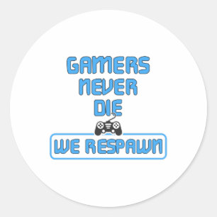 Gaming Game Gamer Video Game Console Geschenk Idee Runder Aufkleber