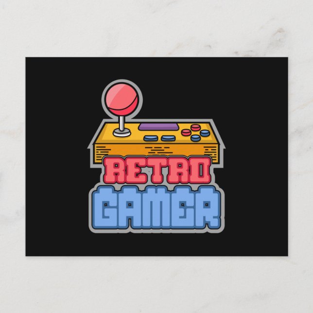 Gaming Game Retro Gamer Console Video Game-Geschen Postkarte (Vorderseite)