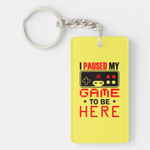 Gaming-Geschenk habe ich mein Spiel hier gehalten Schlüsselanhänger
