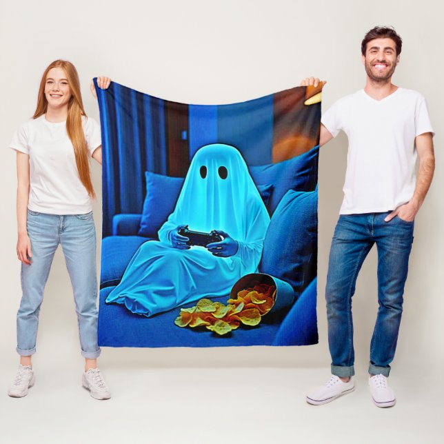 Gaming Ghost gemütliche Nacht in Design Fleecedecke (Beispiel)
