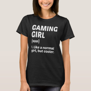 Gaming Girl Noun Definition Video Game Player Gami T-Shirt