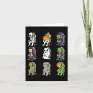 Gaming Halloween Skeleton Vampire Gamer Zombie Boy Karte