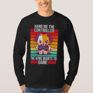 Gaming Hand in Hand mit Controller King PS5 Konsol T-Shirt
