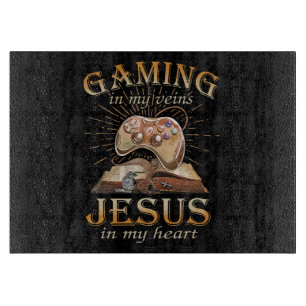 Gaming in meinen Adern Jesus in meinem Herzen Schneidebrett