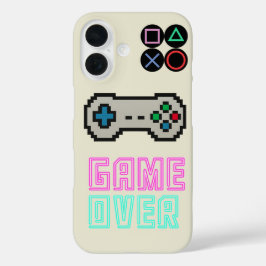 Gaming-iPhone-Hülle – Pixel-Art-Videospiel-Cover iPhone 16 Hülle