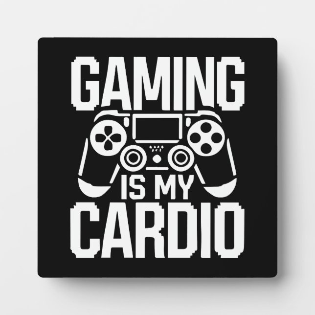 Gaming ist mein Cardio - Funny Gamer Spaß Fotoplatte (Vorderseite)