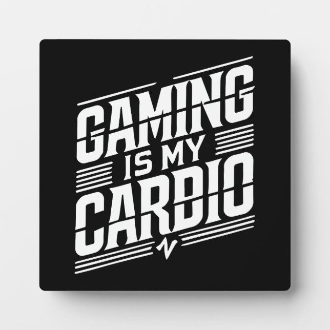 Gaming ist mein Cardio - Funny Gamer Spaß Fotoplatte (Vorderseite)