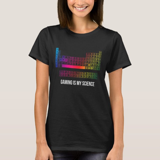 Gaming ist mein Science RGB Keyboard war Cool Chri T-Shirt (Vorderseite)