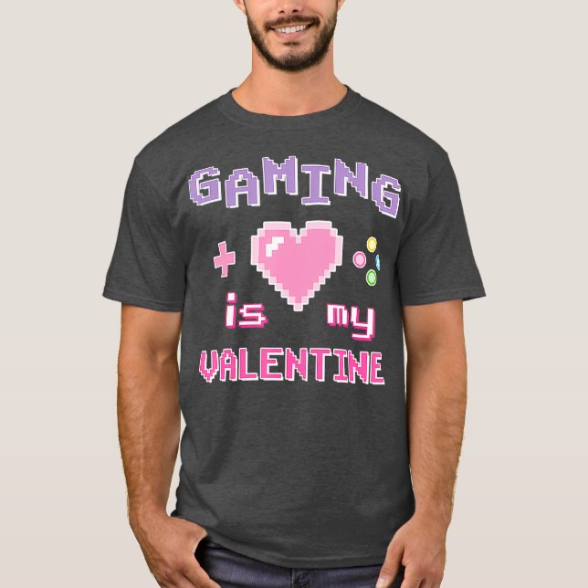 Gaming ist mein Valentine Kawaii Pastel Pink Gamer T-Shirt (Vorderseite)