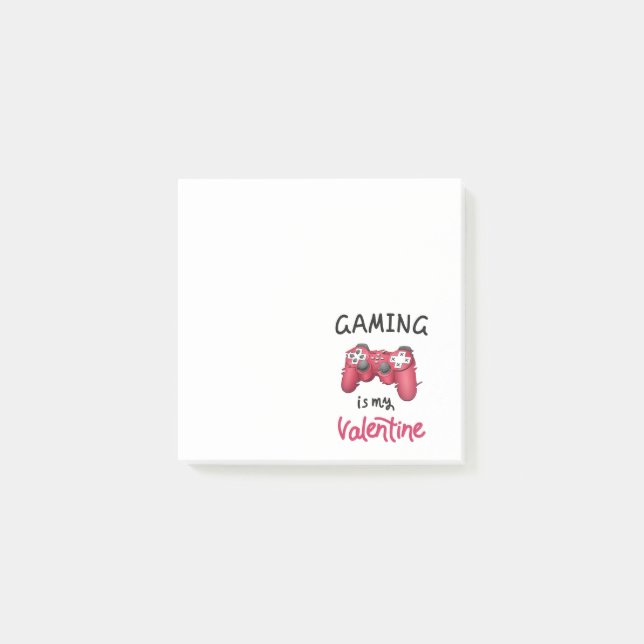 Gaming ist mein Valentine Post-it Klebezettel (Vorderseite)
