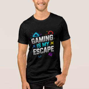 🕹️ Gaming Ist Meine Flucht Teen Online Spieler ⚡ Tri-Blend Shirt