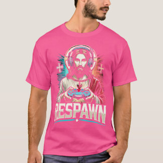 Gaming Jesus Respawn Funny Gamer T-Shirt
