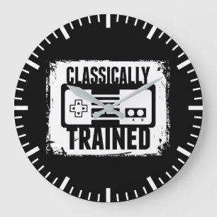 Gaming - Klassisch trainiert - Funny Video Game Große Wanduhr