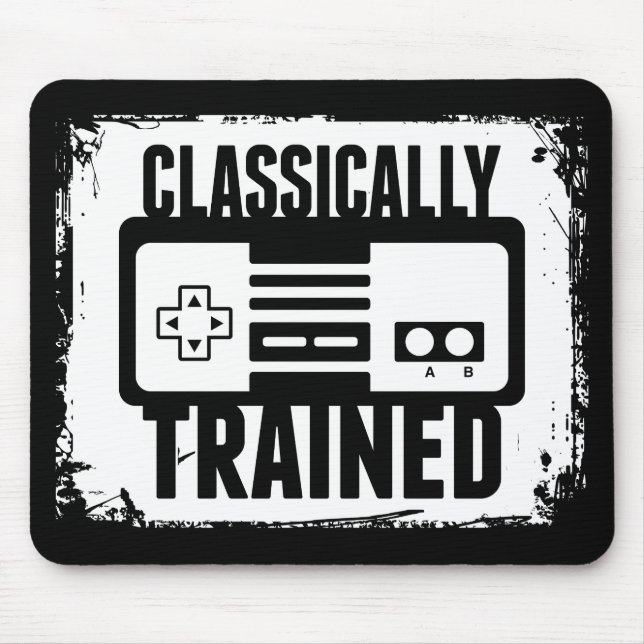 Gaming - Klassisch trainiert - Funny Video Game Mousepad (Vorne)