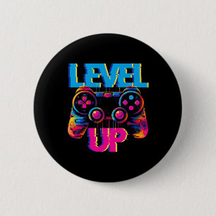Gaming Level Up Game Controller Videospiel Pop Art Button