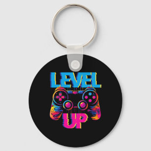 Gaming Level Up Game Controller Videospiel Pop Art Schlüsselanhänger