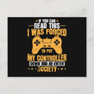 Gaming macht auch mal Pause Controller Postkarte