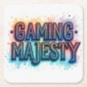 Gaming Majestät Rechteckiger Pappuntersetzer