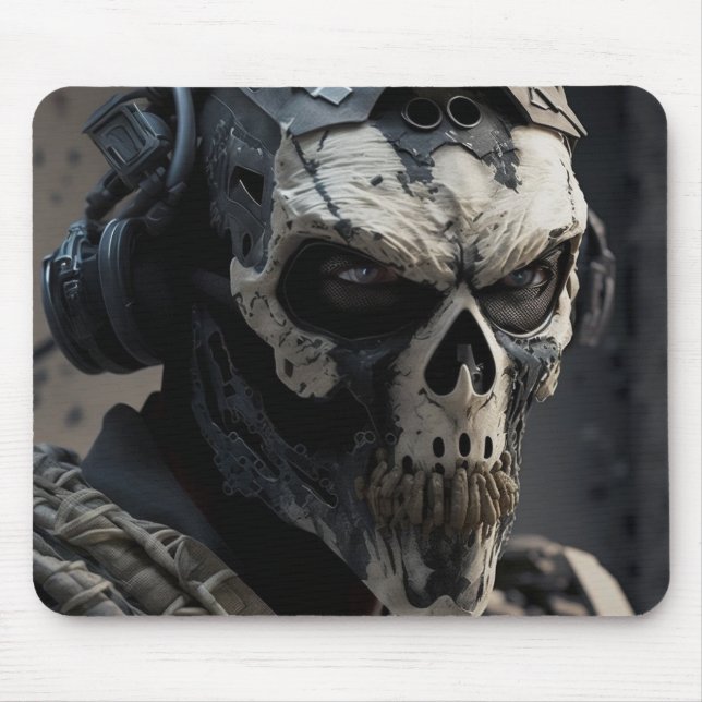 Gaming-Mauspad Special Force Soldier Ghost-Maske Mousepad (Vorne)