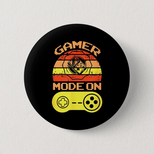 Gaming Mode On Funny Game Quotes Gift For Players  Button (Vorderseite)