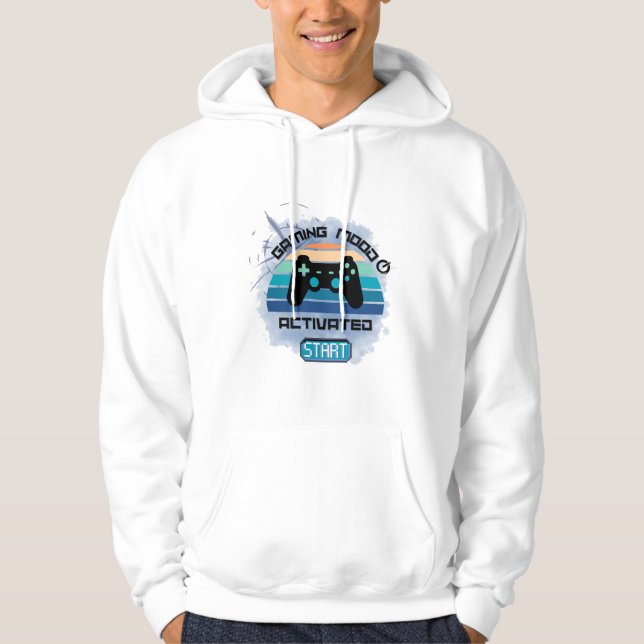 "Gaming Mood: ON - Power Up and Play T - Shirt" Hoodie (Vorderseite)