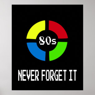 Gaming - Never Forget Ist 80er Gamer Gadget Poster