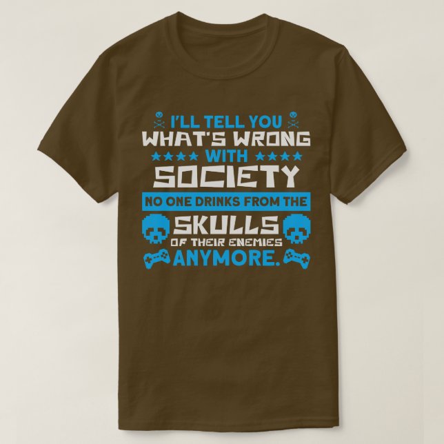 Gaming No one Drinks aus Videospielen Funny Gamer T-Shirt (Design vorne)