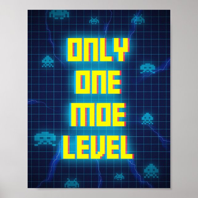 Gaming nur auf einer Ebene Poster (Vorne)