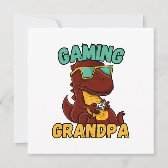 Gaming Opa Einladung (Vorderseite)