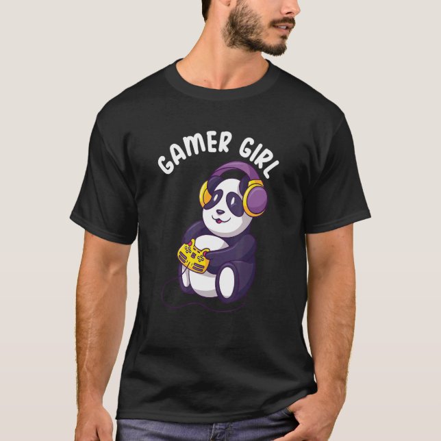 Gaming Panda Video Game Player Computer PC Panda   T-Shirt (Vorderseite)