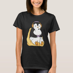 Gaming Pinguin Headset Tiere Pinguin Gamer T-Shirt