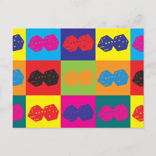 Gaming Pop Art Postkarte (Vorderseite)