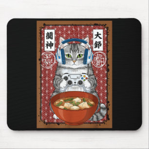 Gaming-Shirt im japanischen Stil für Männer und Ju Mousepad