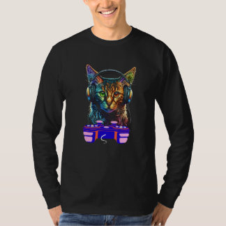 Gaming Somali Cat Player Animal Video Gamer Men Ki T-Shirt