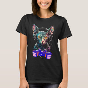 Gaming Sphynx Cat Player Animal Video Gamer Men K T-Shirt