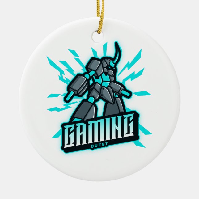 Gaming-Streit Keramik Ornament (Vorne)