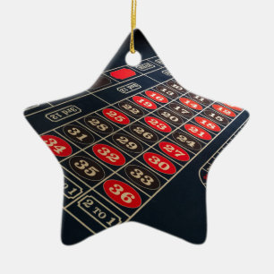 Gaming Table Roulette Las Vegas Keramik Ornament