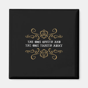 Gaming The Dice Giveth Taketh Away Lustiger Gamer Magnet