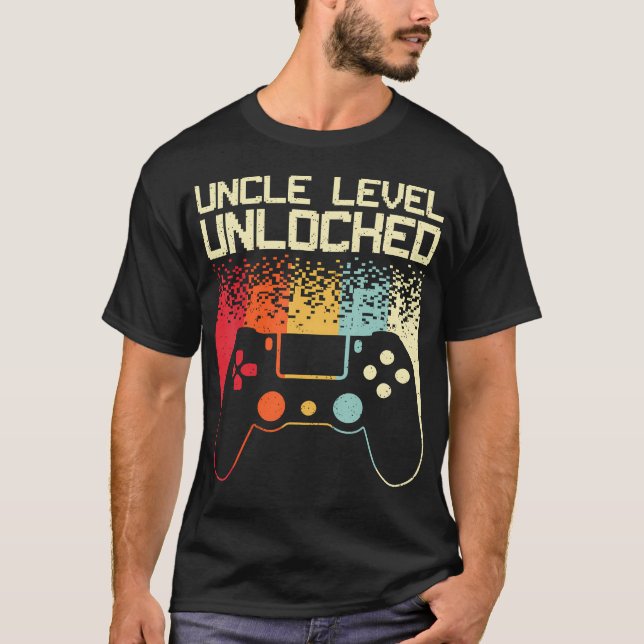 Gaming Uncle Art For Men Video Gamer First Time Un T-Shirt (Vorderseite)