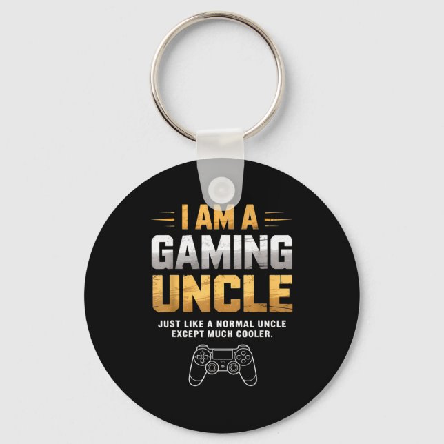 Gaming Uncle Cooler Than Normal Uncle For Mens Boy Schlüsselanhänger (Vorderseite)
