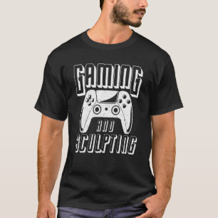 Gaming und Skulptur eines Videospielcontrollers T-Shirt