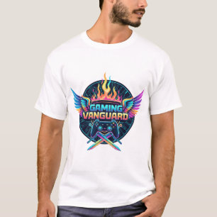 Gaming Vanguard Neon Crest T-Shirt   Futuristische