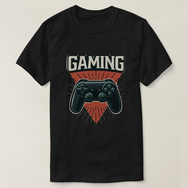 Gaming Vibes: Fettes Controller-Design T-Shirt (Design vorne)